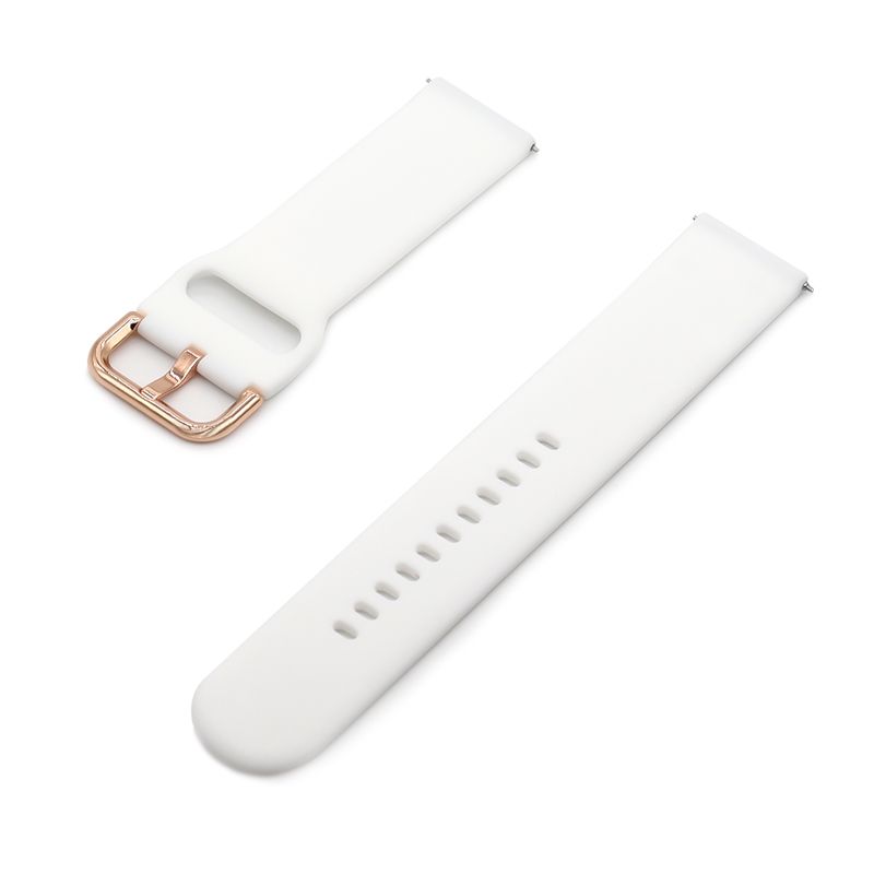 22mm 20mm Silicone strap for Samsung Galaxy watch 3 46mm/Active 2 42mm/Huawei watch GT GT2 Rose gold buckle for Amazfit Bip band_voghion.com