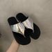 Small Niche Flat Bottomed Flip Flops For Women, Wearing 2025 New Summer Fashion Roman Shoes, Sandals, Beach Shoes_voghion.com