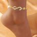 Hot Selling Infinity Diamond-Studded Figure-8 Creative Simple Alloy Anklet_voghion.com