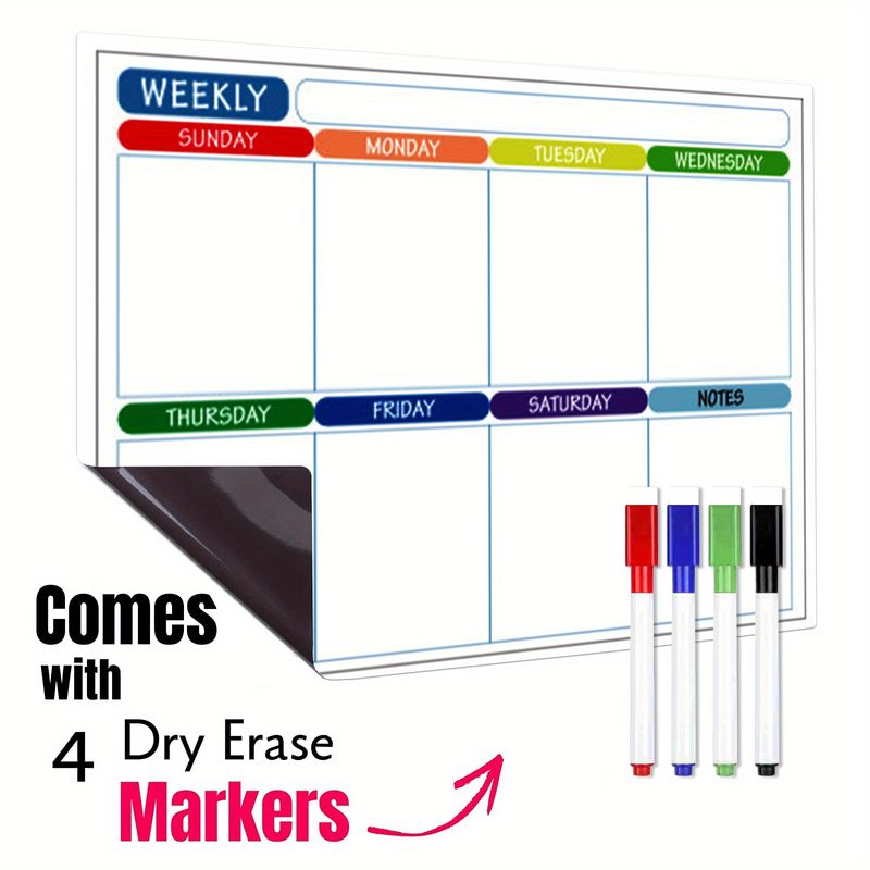 Uinkit Fridge Calendar Magnetic Dry Erase Calendar Whiteboard Calendar/weekly Planner For Refrigerator Planners 16.5 Inches X 11.8 Inches_voghion.com