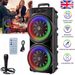 6000W Portable Bluetooth Speaker Sub Woofer Heavy Bass Party Sound System Mic_voghion.com