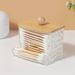 Porta-cotone da 8 once, dispenser trasparente con motivo a rombi, organizer per il bagno, accessori decorativi per riporre i batuffoli di cotone, Apoth_voghion.com