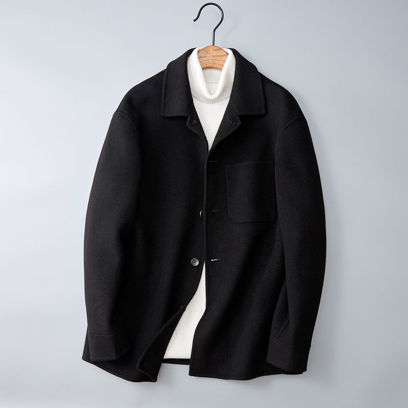 Men's Woolen Coat European Station 2024 Autumn And Winter New Double Faced Wool Coat Casual Trendy Jacket Men_voghion.com