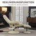 Massagesessel Mit Liegefunktion, Heizung & Hocker, Relax-Fernsehsessel Aus PU-Stoff, 360° Drehung, Beige_voghion.com