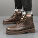 Nuovi stivali corti da lavoro britannici retrò versatili da uomo autunno e inverno casual di tendenza Martin Boots_voghion.com
