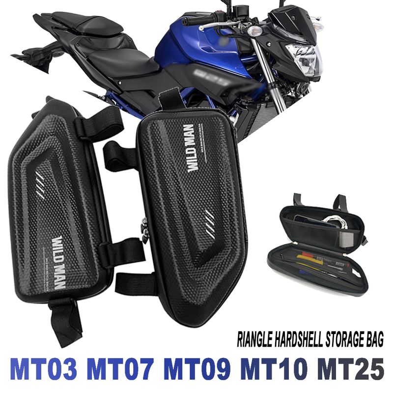 For  MT 07 09 10 MT09 MT07 MT10 MT03 MT25  motorcycle modified side bag waterproof triangle side bag hard shell bag_voghion.com