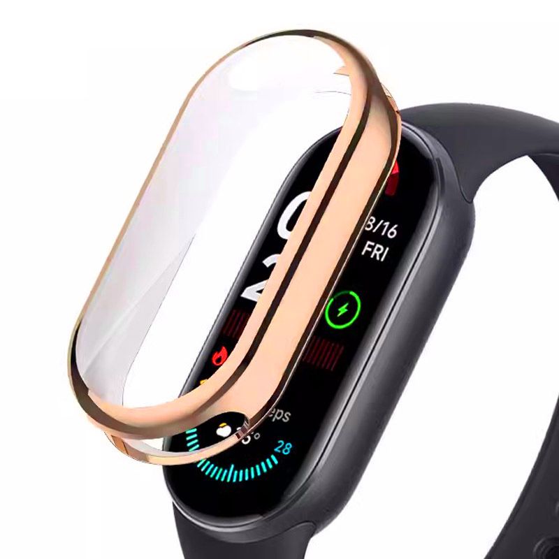 Displayschutzhülle für Xiaomi Mi Band 9, TPU-Vollabdeckung, Sturzprävention, Stoßstange, kratzfeste Softshell für MIband9-Zubehör_voghion.com