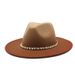 New woolen top spray painted gradient felt autumn winter large brim men's and women's jazz dual color British style hat_voghion.com