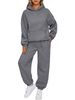 2-teiliges Damen-Set aus Kapuzenpullover, Sweatshirt und Jogginghose – weiche, mit Fleece gefütterte Loungewear für lässigen Komfort, fürs Fitnessstudio, auf Reisen und zu Hause_voghion.com