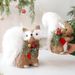 Festive Foam Christmas Animal Decorations Set - Fox, Squirrel & Reindeer Ornaments For Tree, Window And Holiday Display (European Style)_voghion.com