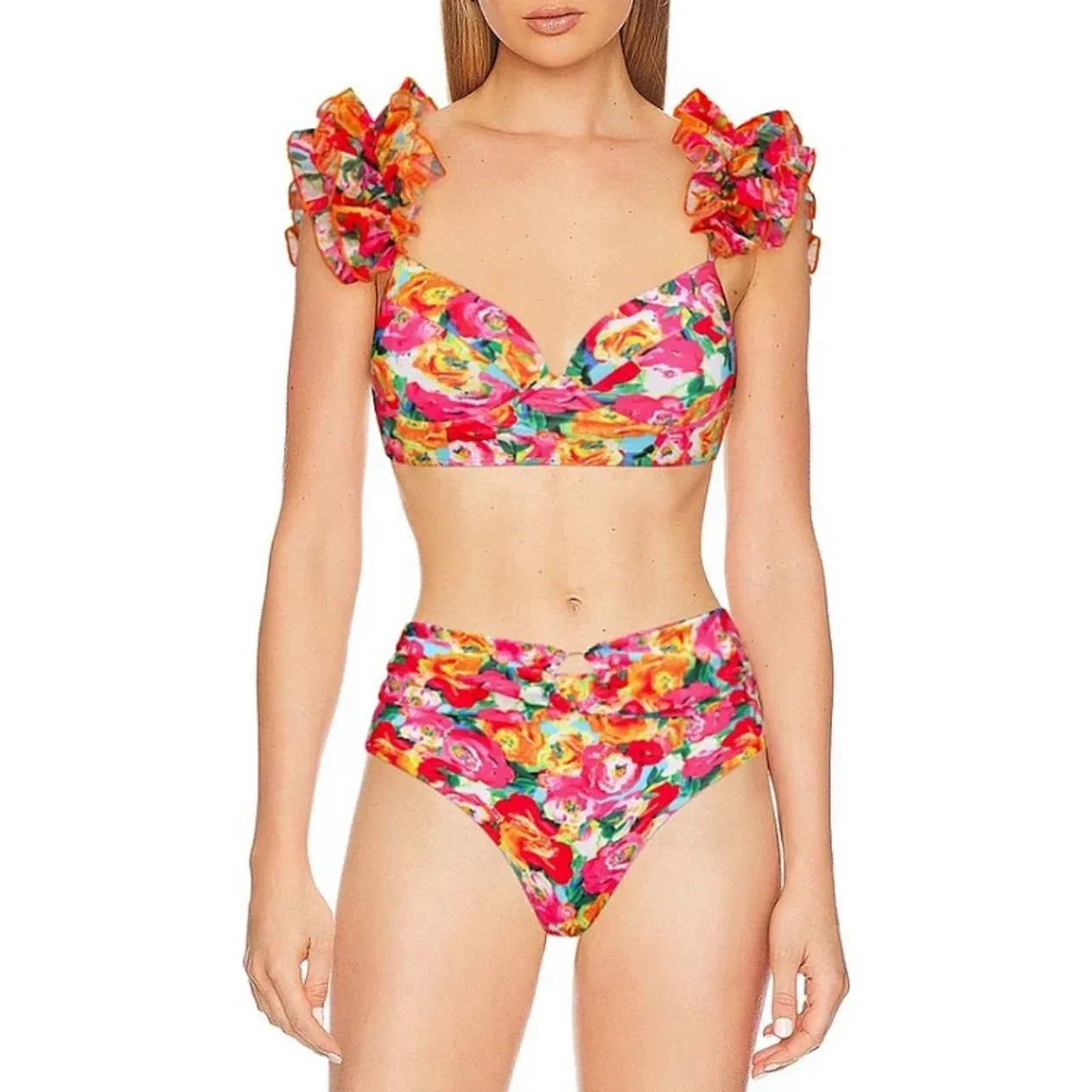 Maillot de bain sexy à taille haute pour femme_voghion.com