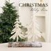 Christmas Mini Tree Ornaments European Creative White Desktop Tree Decorations_voghion.com