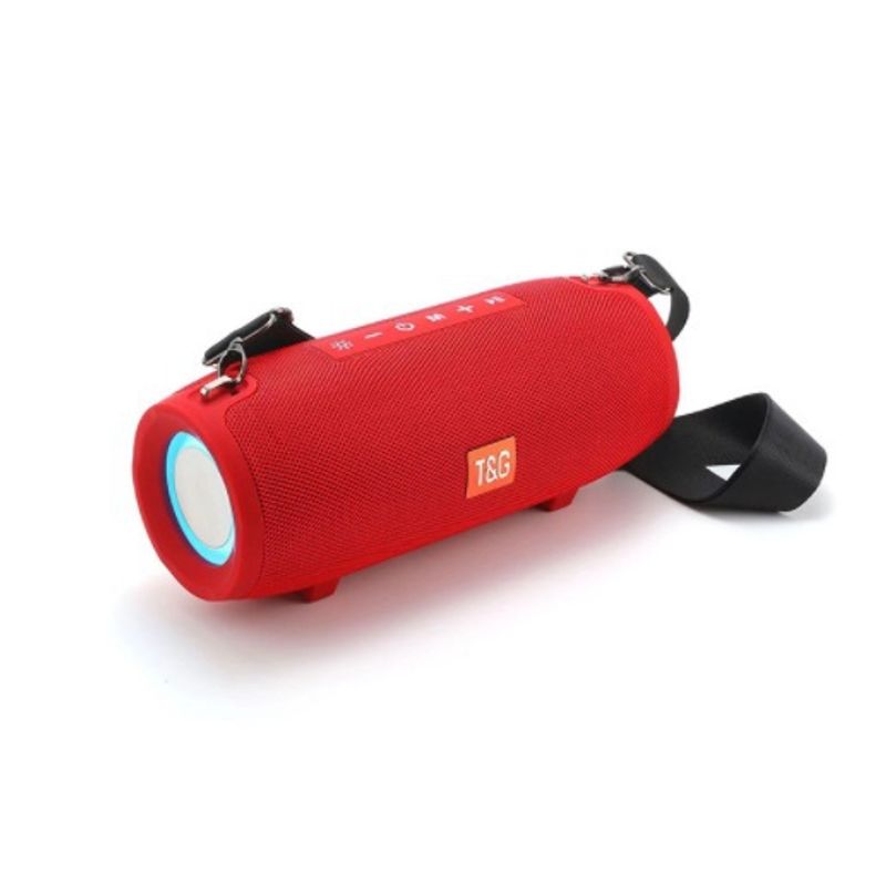 Nov brezžični Bluetooth 322 bojni boben na prostem prenosni nizkotonski zvočnik s trakom vstavljanje kartice barvita lučka zvočnik_voghion.com