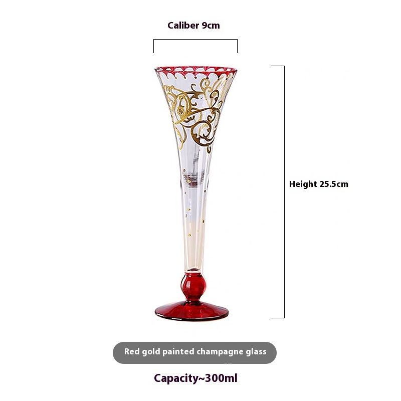 Kreative Persönlichkeit Handbemalte Kelch Cocktail Champagner Glas Barware Cup_voghion.com