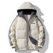 Men's clothing thick warm hooded lamb wool loose car logo padded coat_voghion.com