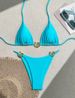 Women's Clothing Sexy Two Piece Swimsuit Solid Color Bikini Set_voghion.com