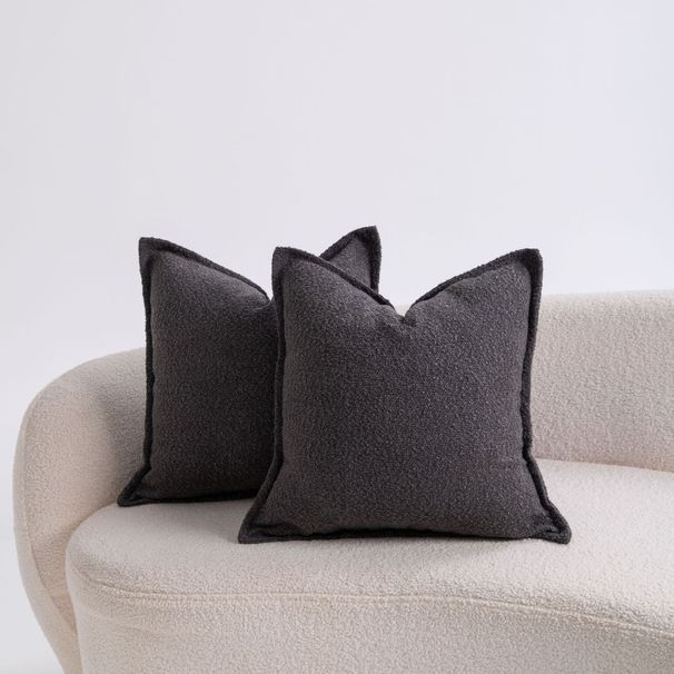 Modern Throw Pillow Cover – 45x45cm Polyester Cushion Case For Sofa, Bed, Chair (Solid Color, Minimalist Style, Machine Washable, Multiple Colors)_voghion.com