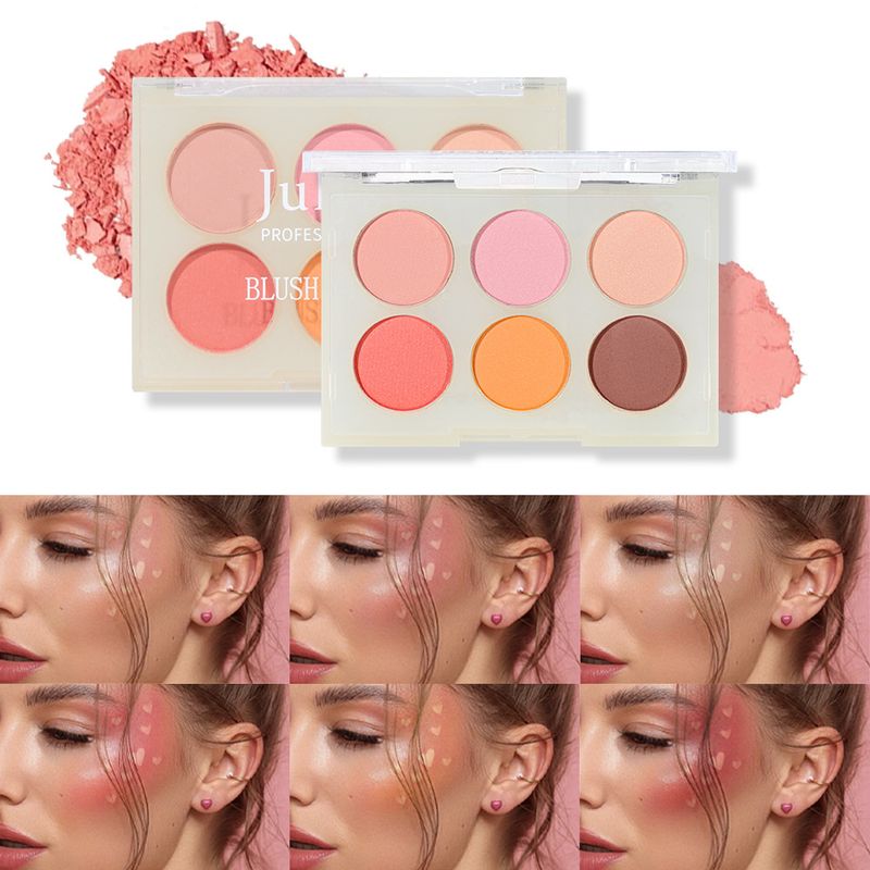Beauty Matte Rouge Nov izdelek za ličenje Stereoskopsko senčilo za oči Six Color One puder rdečilo za lica Disc_voghion.com