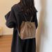 Beibei Shangpin 2023 Winter New Women's Trendy Texture Solid Color Bucket Bag Single Oblique Straddle Dual Shoulder_voghion.com