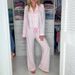 Underwear Printed Casual Home Clothes Pajamas Long Sleeved Suits Trousers_voghion.com
