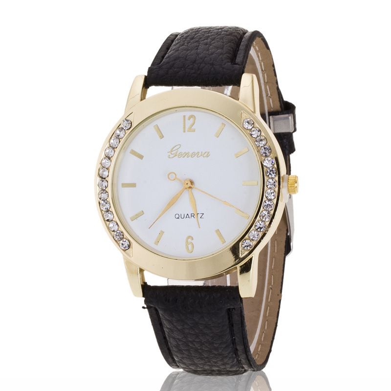 Orologio al quarzo da donna con cinturino a doppia faccia e diamanti in oro rosa_voghion.com