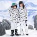 Schneeanzug-Set für Kinder – Wasserdichte Winter-Skijacke und -hose für Jungen und Mädchen – Winddicht und isoliert zum Snowboarden und Spielen im Freien_voghion.com