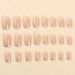 False Nails French Manicure Silver Glitter Simple Advanced Wearable Nail Detachable False Nail Pieces 24 Pieces Detachable_voghion.com