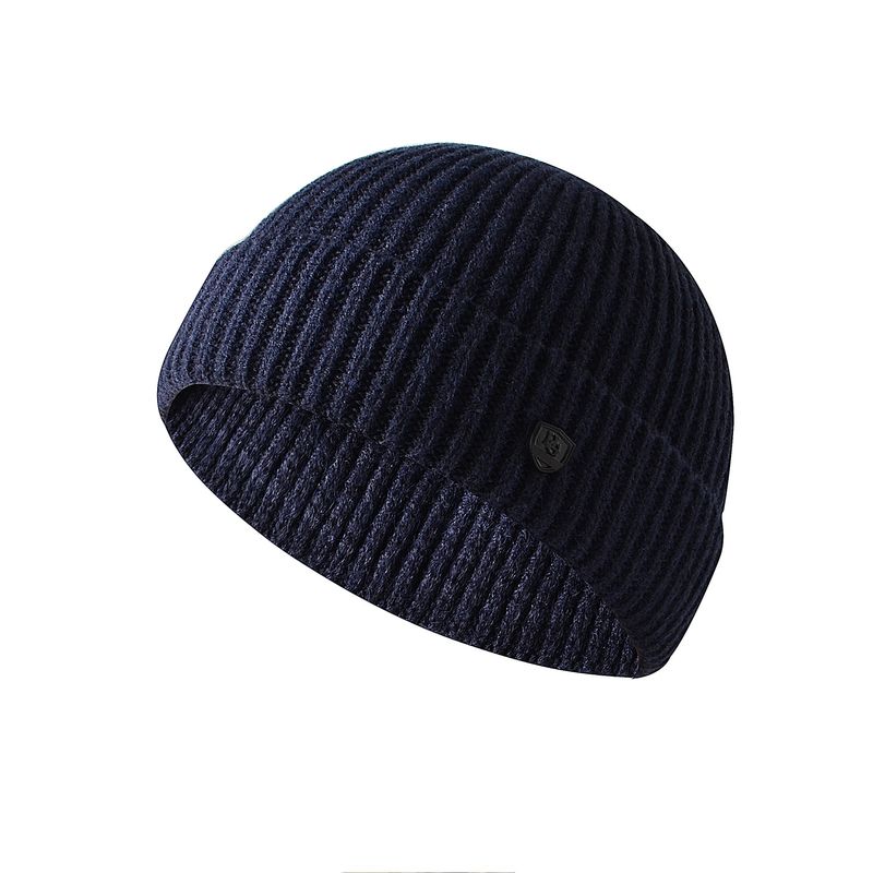 Jesienna i zimowa jednokolorowa dzianinowa czapka damska ciepła wełniana czapka dla par czapka dla właścicieli domów Ins Street Fashion czapka z melonem_voghion.com