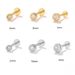 Simple Classic Round Single Diamond Flat Head Threaded Piercing Cartilage Earrings Ins Fashion Jewelry_voghion.com