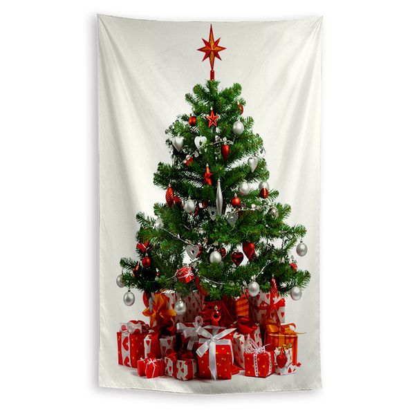 Kerstboom dennenboom hangend doek klein gekleurd licht hangend doek wanddecoratie schilderij hangend doek wandtapijt_voghion.com