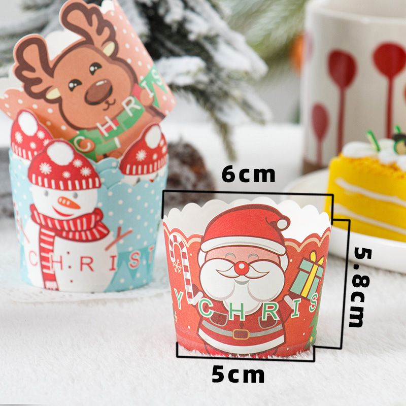 Pirottini monouso a tema natalizio - Design pupazzo di neve, resistenti al calore, confezione da 50 (rosso, marrone chiaro, azzurro)_voghion.com