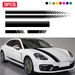 5-Piece Striped Polyester - High Gloss Car Side Stickers_voghion.com