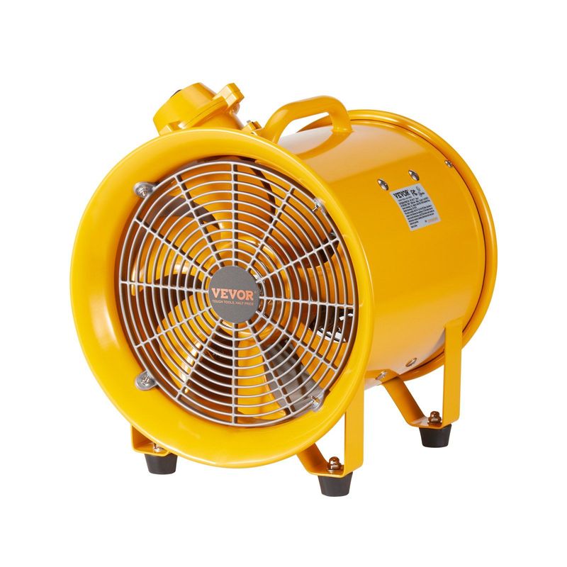 VEVOR Portable Ventilator, 16" Heavy Duty Cylinder Fan, 1100W Strong Shop Exhaust Fan 4240CFM, 16.4ft Power Cord (No Charging Head), Industrial Utility Blower For Sucking Dust, Home/Workplace_voghion.com