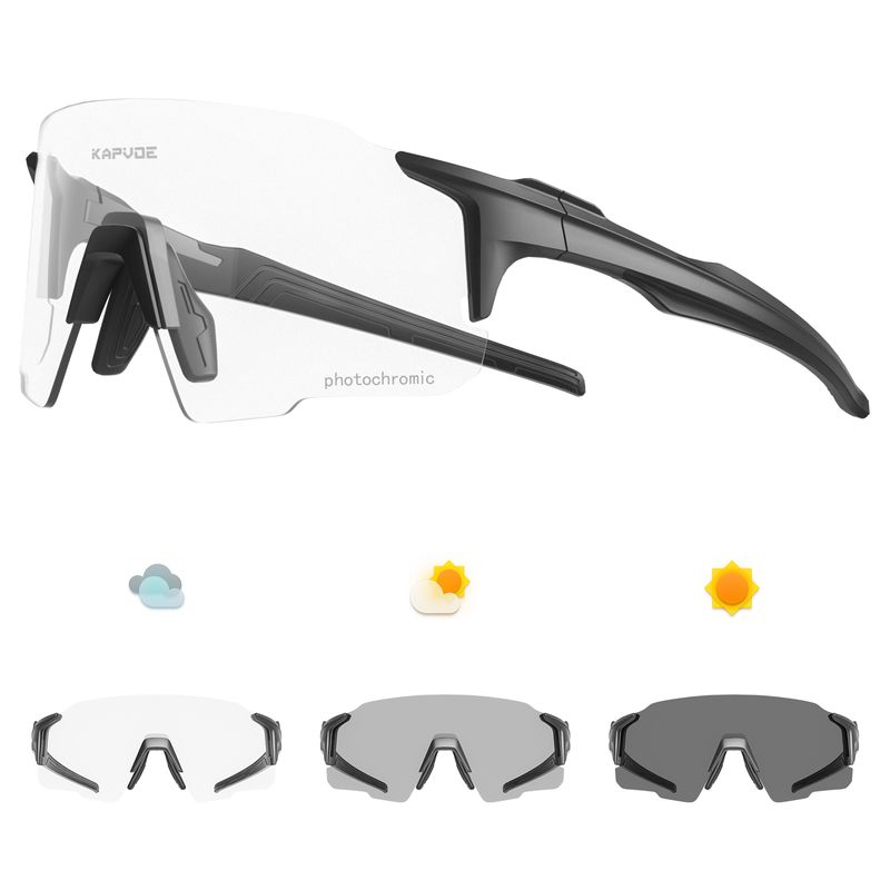 KAPVOE Photochromic sports Sunglasses Men Outdoor Sports Running golf MTB Bike Cycg Glasses Women camping Eyewear_voghion.com