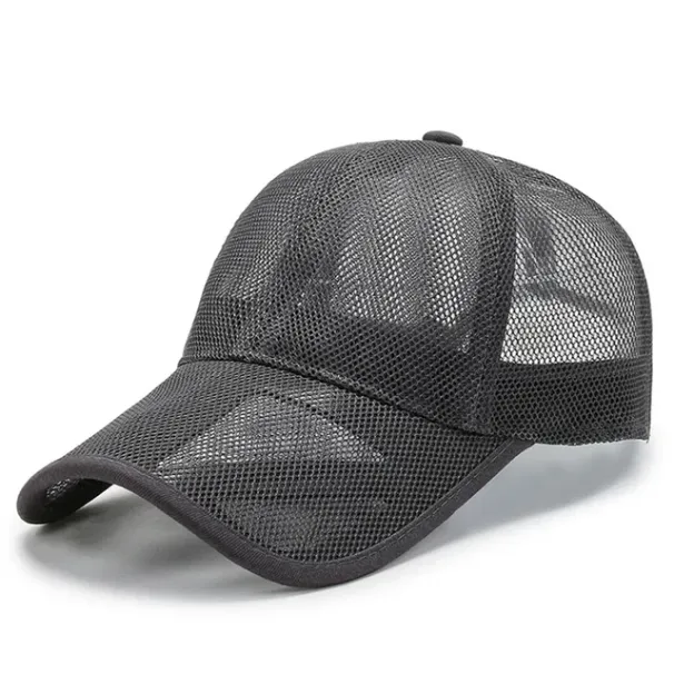 Gorra de béisbol de malla completa de verano de gran oferta, gorra de béisbol de secado rápido, protección solar, senderismo, golf, correr, gorra ajustable con cierre trasero_voghion.com