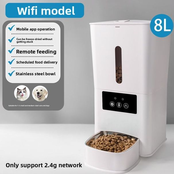 2-in-1 Smart Pet Automatic Feeder And Water Dispenser With Timer For Remote Feeding_voghion.com