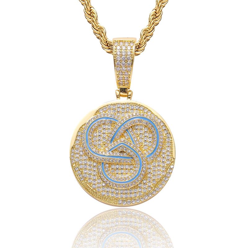 Pendants & Charms New Product Joint Small Cake Pendant Hip Hop Micro Inlaid Zircon Personality Rap Pendant Trendy Brand Accessories_voghion.com