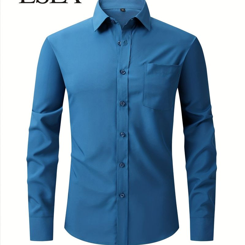 Men's Dress Shirts Multicolor Long Sleeve Button Down Shirts_voghion.com