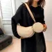Casual Corduroy Womens Hobos Shoulder Bags Simple Solid Color Ladies Crossbody Bag Versatile Commuter Female purse_voghion.com