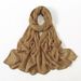 Women's Scarves Solid Wide Soft Brimmed Double Stitch Rayon Thin Shawl_voghion.com