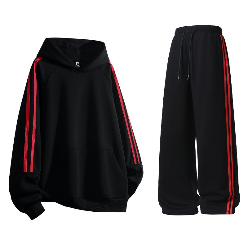 Lässiges Herren-Set aus Kapuzenpullover und Jogginghose, leichtes zweiteiliges Sportoutfit für Frühling und Herbst_voghion.com