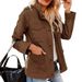 Vêtements pour femmes nouvelle mode féminine lâche fermeture éclair multi-poches revers veste à manches longues à capuche manteau LYY029_voghion.com