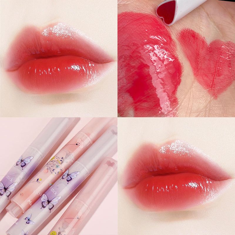 Forma lucida Love Jelly Lip Glaze Specchio lucido Colore nudo Rossetto Lipgloss Cherry Impermeabile coreano Beau stick gloss_voghion.com
