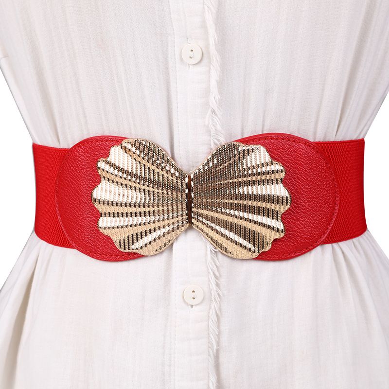 Autumn and winter new products simple and versatile color decorative coat fashionable and elegant PU elastic band_voghion.com