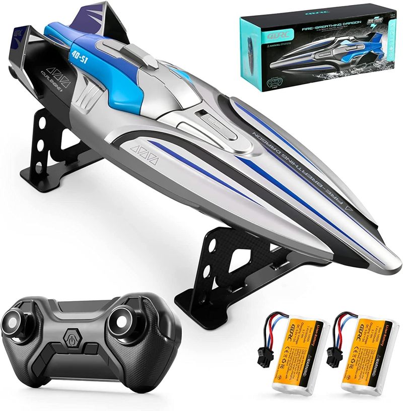2.4GHz Racing Boats 4DRC S1 Boat Remote Control Boat for Kids Adults 25+ MPH._voghion.com