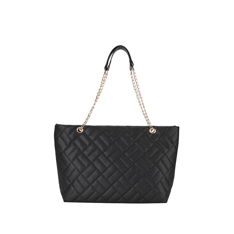 Borsa da donna High-end Light Luxury Niche Design Versione coreana di borsa a tracolla retrò da donna con catena diamantata di grande capacità_voghion.com