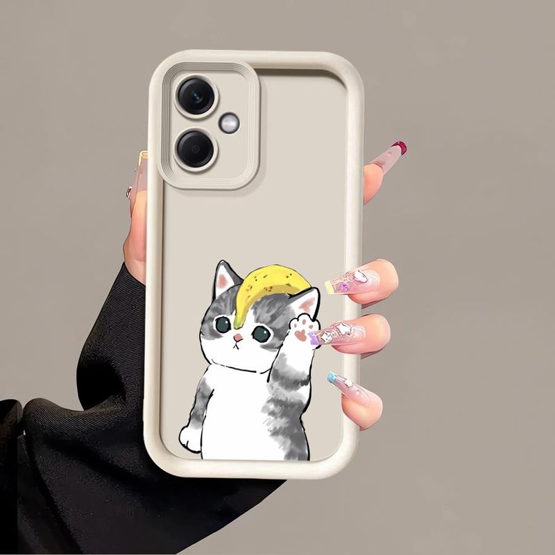 Phone Case For Xiaomi Poco X3 Pro C61 C50 X3NFC Redmi 12C 13 A2 Plus 12 13C ShockProof Cover Funda Cartoon Cute Funny Cat_voghion.com