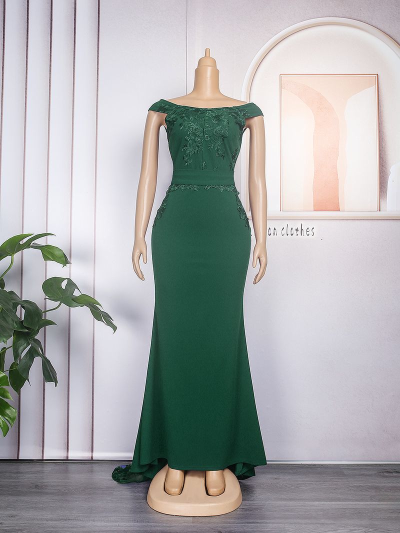 Vestido feminino de dama de honra saia longa vestido de noite para banquete_voghion.com