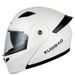 Dual Visor Motorcycle Helmet With Flip-Up Design - ABS Shell, 3C Certified, Bluetooth-Compatible (K21 Model Available)_voghion.com