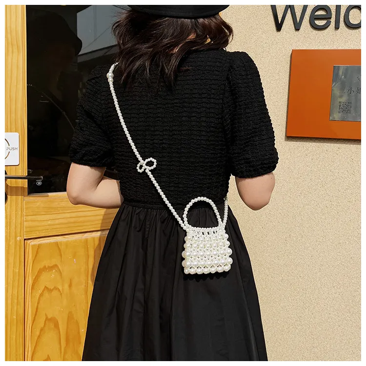 Mini rouge à lèvres perlé, nouveau sac à bandoulière minimaliste à la mode, petit sac carré_voghion.com